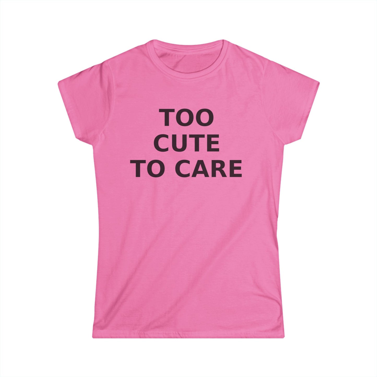 Too Cute To Care Y2K T-Shirt Aesthetic Shirt for Women, 2000s Inspired Sassy Tee
