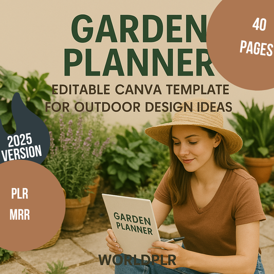 Garden Planner Editable Canva Template for Outdoor Design Ideas