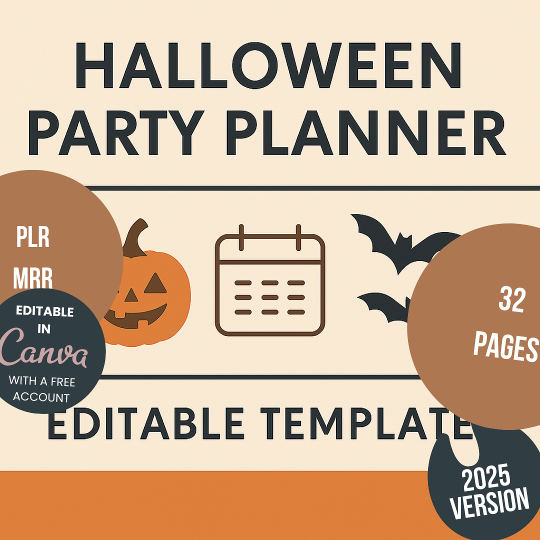 Halloween Party Planner Canva Free Editable Template