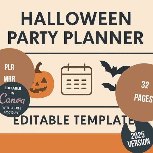 Halloween Party Planner Canva Free Editable Template