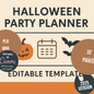 Halloween Party Planner Canva Free Editable Template