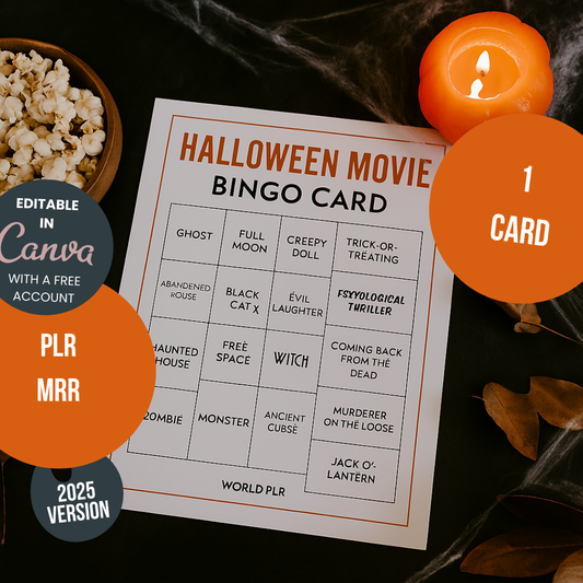 Halloween Movie Bingo Card