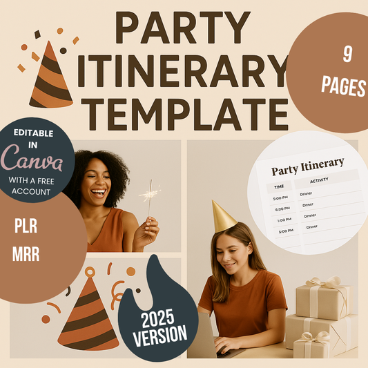 Hen Party Itinerary Template Editable Canva Design for Bachelorette Events