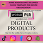Home Maintenance Planner Editable Canva Template for House Organization
