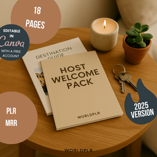 Host Welcome Pack Editable Canva Template for Airbnb Guests Hospitality