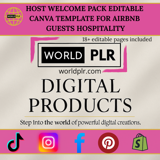 Host Welcome Pack Editable Canva Template for Airbnb Guests Hospitality
