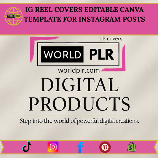 IG Reel Covers Editable Canva Template for Instagram Posts
