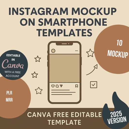 Instagram Mockup on Smartphone Templates Canva Free Editable Template