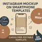 Instagram Mockup on Smartphone Templates Canva Free Editable Template