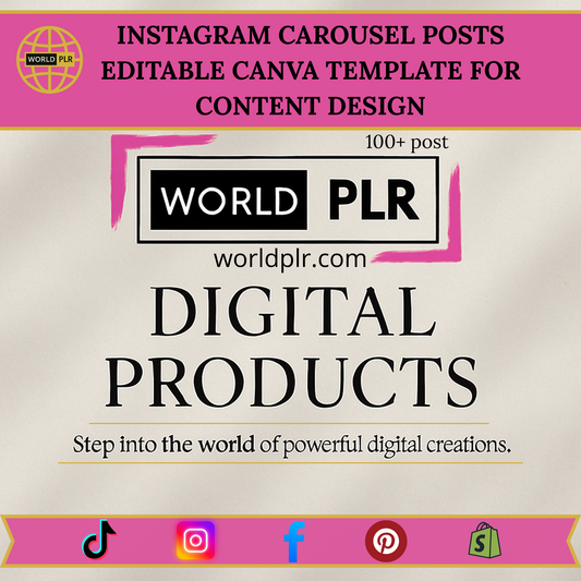Instagram Carousel Posts Editable Canva Template for Content Design
