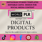 Instagram Stories Templates Editable Canva Design for Social Media Content
