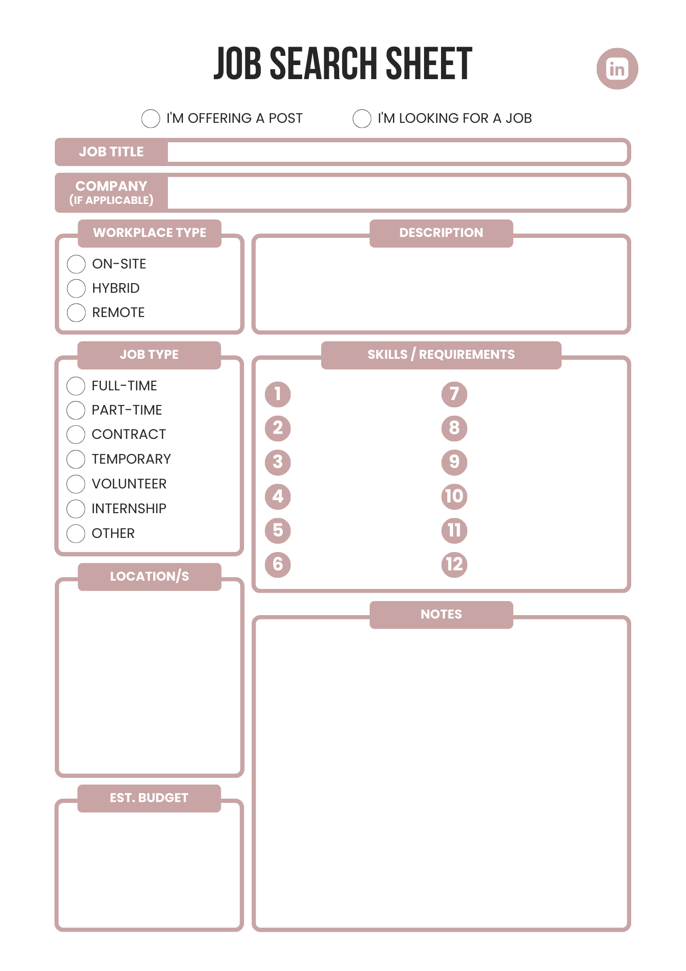 LinkedIn Planner 2025 – Editable Canva Template for Personal Branding & Content Strategy