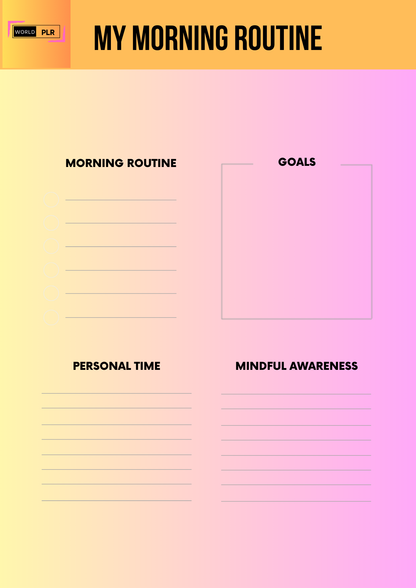 Journal Sheet - My Morning Routine