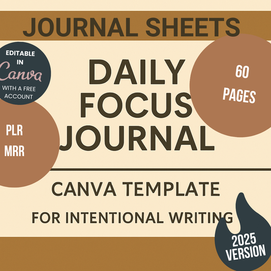 Journal Sheets Editable Canva Template for Daily Writing Prompts (1)