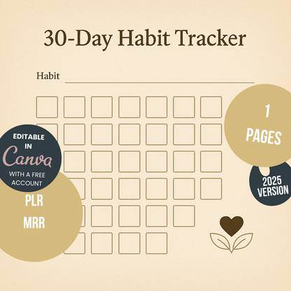 Journal Sheet - 30-Day Habit Tracker