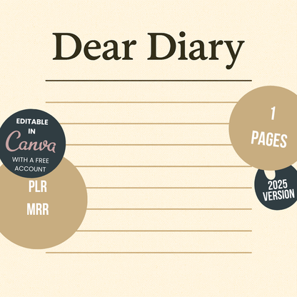Journal Sheet - Dear Diary