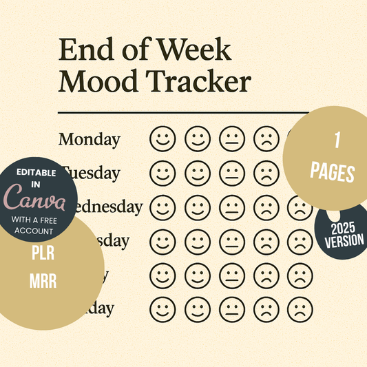 Journal Sheet - End of Week Mood Tracker