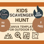 Kids Scavenger Hunt Bundle Editable Canva Template for Outdoor Fun