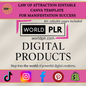 Law of Attraction Editable Canva Template for Manifestation Success