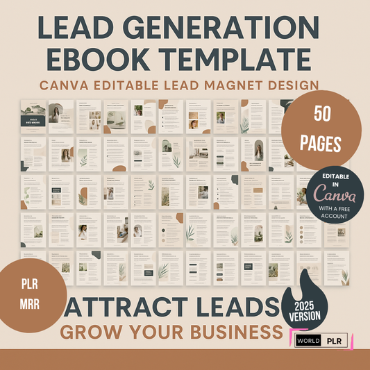 Lead Generation Ebook Template Canva Editable Lead Magnet Design