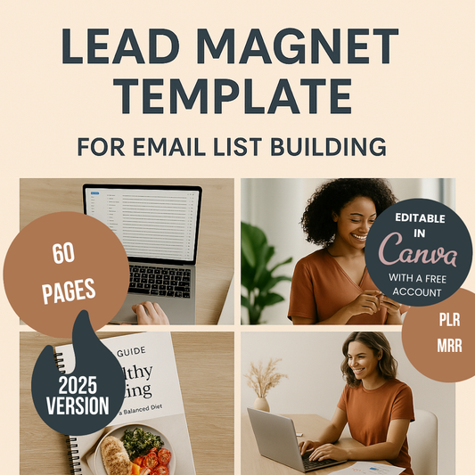 Lead Magnet Template Editable  Canva Free for Email List Building