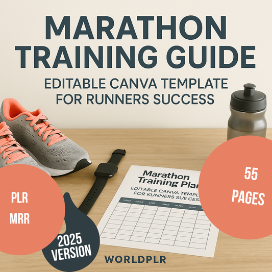 Marathon Training Guide Editable Canva Template for Runners Success