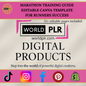 Marathon Training Guide Editable Canva Template for Runners Success