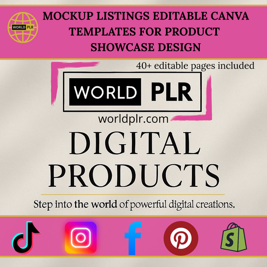 Etsy Creatives Mockups Bundles Editable Canva Templates for Listings