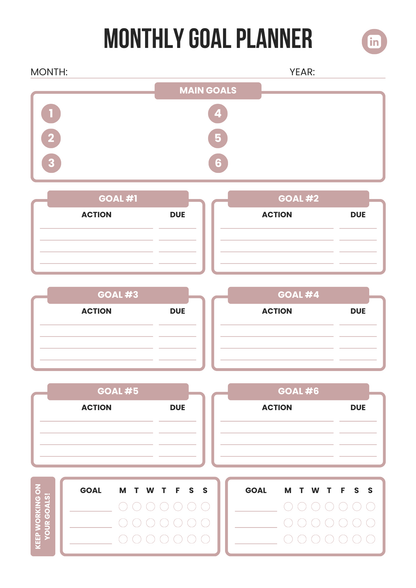LinkedIn Planner 2025 – Editable Canva Template for Personal Branding & Content Strategy