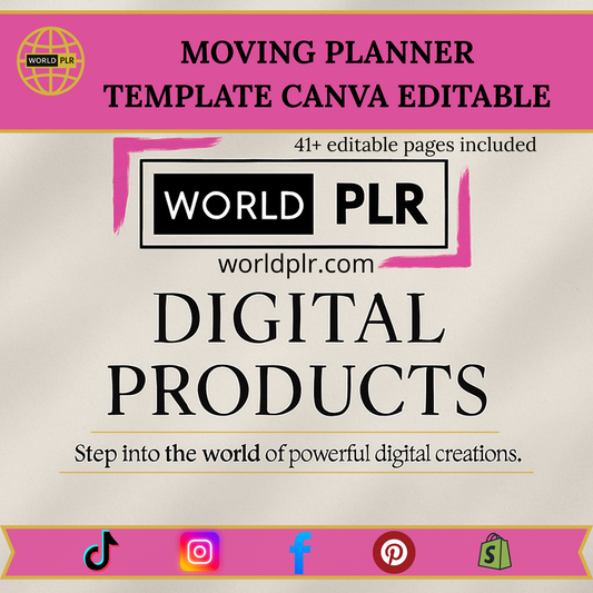 Moving Planner Template Canva Editable
