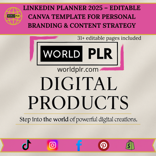 LinkedIn Planner 2025 – Editable Canva Template for Personal Branding & Content Strategy