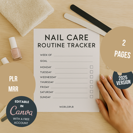 Nail Care Routine Tracker Template Canva Editable