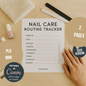 Nail Care Routine Tracker Template Canva Editable