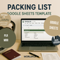 Packing List Google Sheets