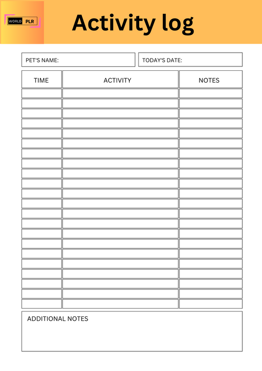 Activity log