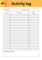 Activity log