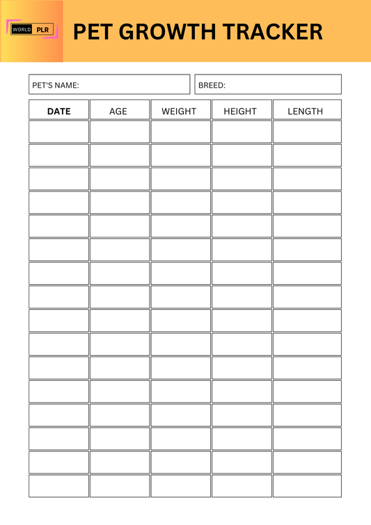 Pet Growth Tracker