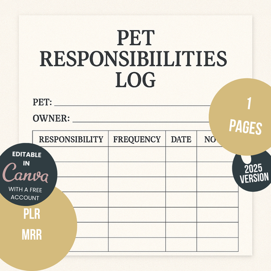 Pet Responsibilities Log