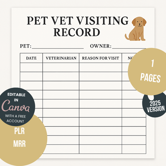 Pet Vet Visiting Record