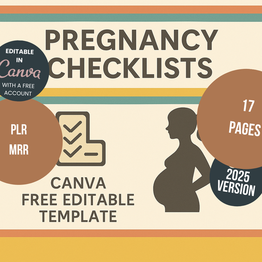Pregnancy Checklists Canva Free Editable Template