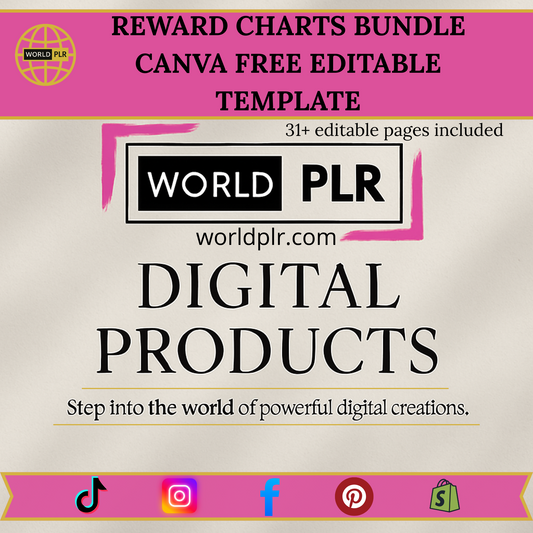 Reward Charts Bundle Canva Free Editable Template