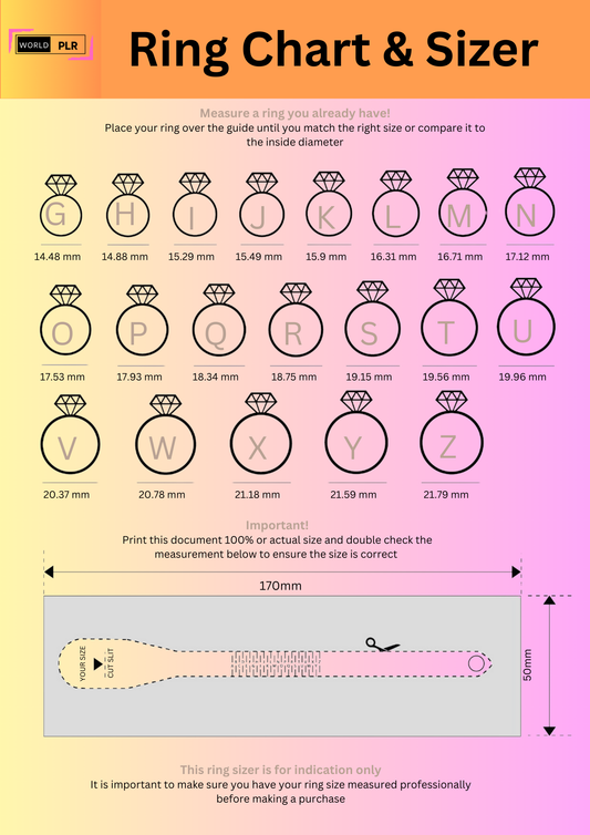 Ring Chart & Sizer