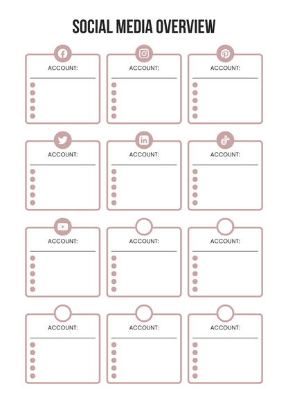 Social Media Planner 2025 – Editable Canva Template for Instagram, TikTok, Pinterest & Content Strategy