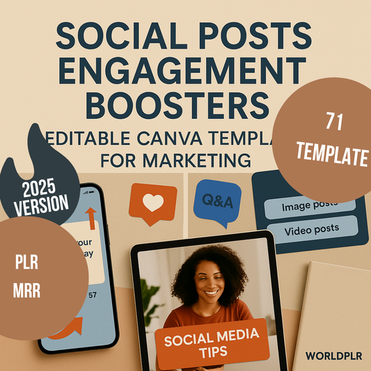 Social Posts Engagement Boosters Editable Canva Template for Marketing