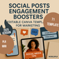 Social Posts Engagement Boosters Editable Canva Template for Marketing