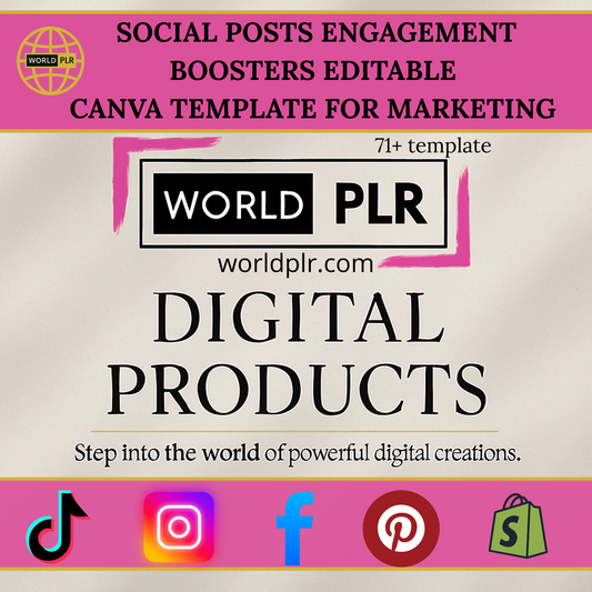 Social Posts Engagement Boosters Editable Canva Template for Marketing