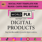 Social Post Template for Blogs Canva Free Editable