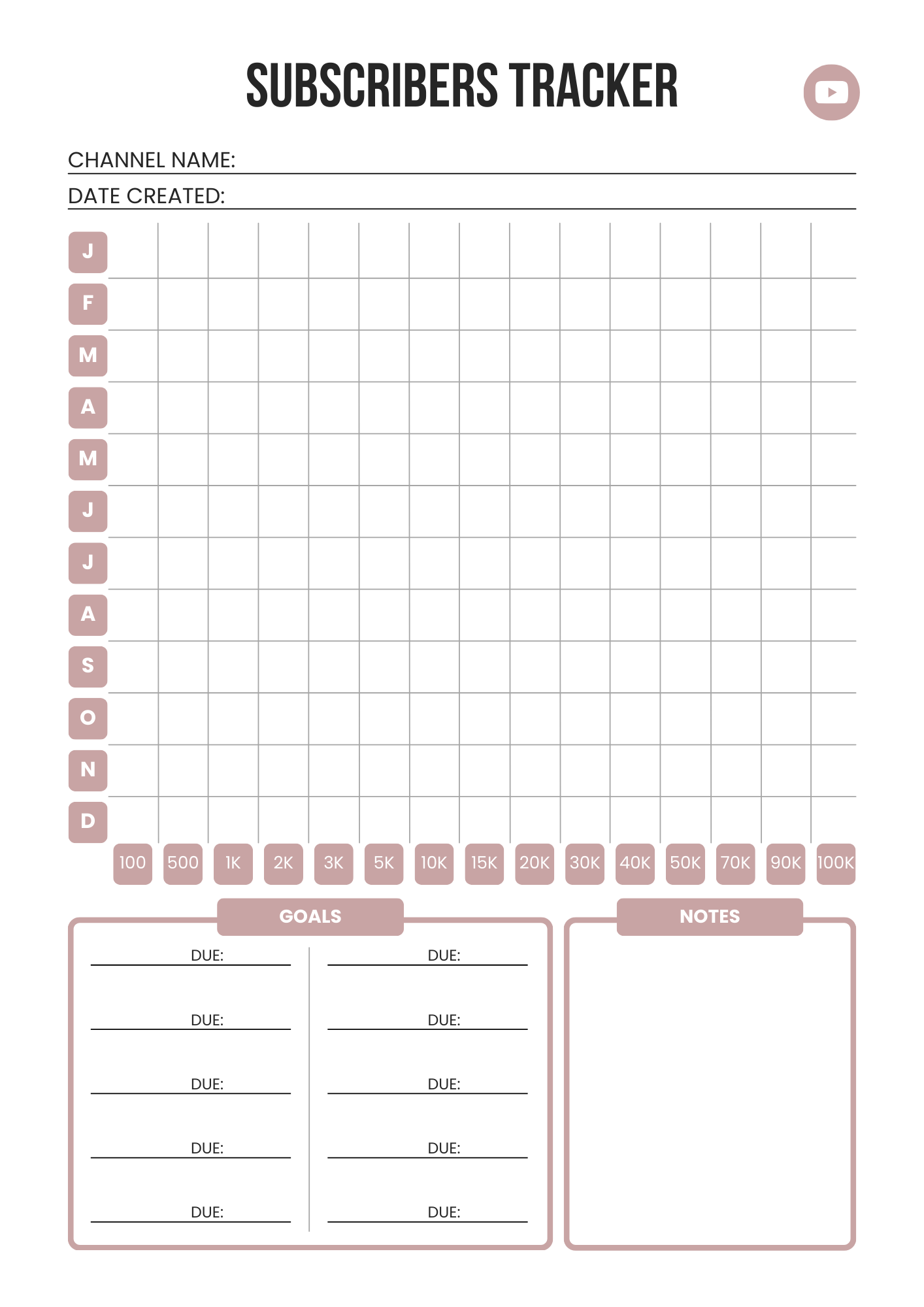 YouTube Planner 2025 – Editable Canva Template for Video Content, Growth & Monetization