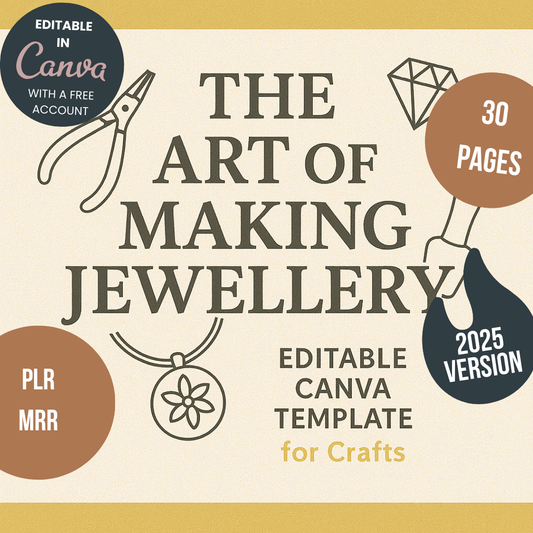 The Art of Making Jewellery E-Book Editable Canva Template Crafts