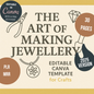 The Art of Making Jewellery E-Book Editable Canva Template Crafts